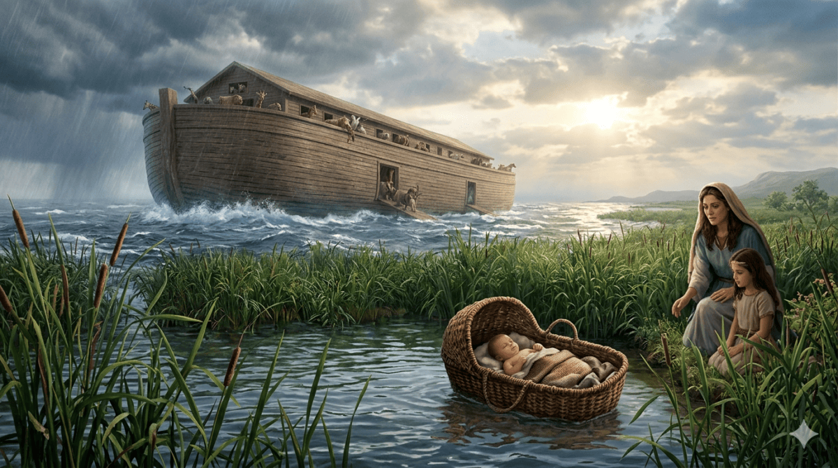 תיבת נח ומשה בתיבה